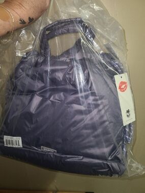 Wildfox Quilted Purple Puffer Tote